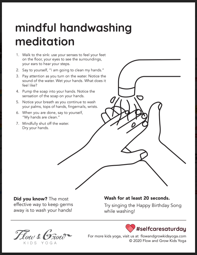 Mindful hand washing activity
