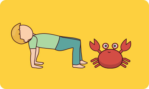 Kids crab summer yoga
