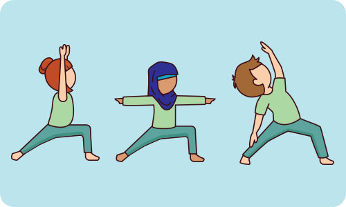 Kids doing dancing warriors