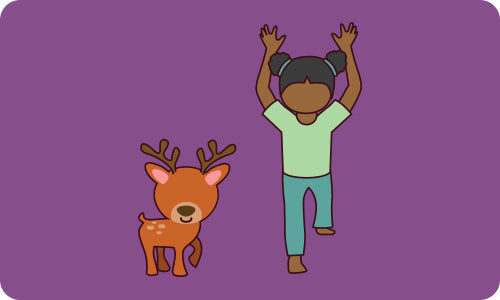 Deer Pose Yoga for Kids