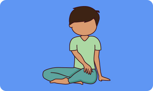 Yoga Pose : Seated Spinal Twist - Flow and Grow Kids Yoga