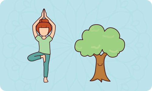 yoga tree pose kid