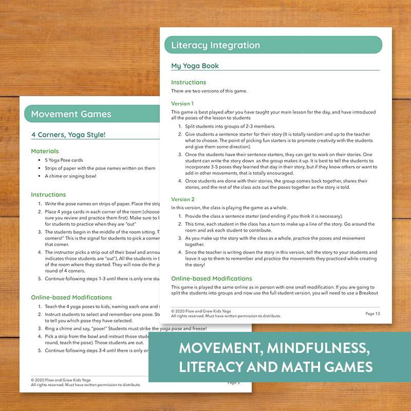 Movement, Mindfulness, Literacy, and Math
