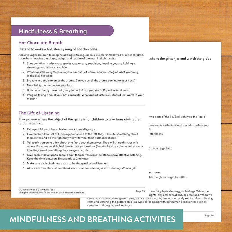 Mindfulness & Breathing Activities
