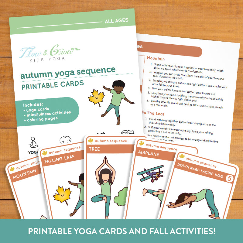 Autumn Yoga Sequence Printable card