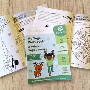 Winter kids yoga workbook -kids winter yoga activities