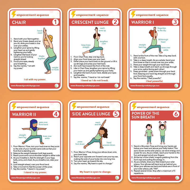 Printable yoga cards for kids