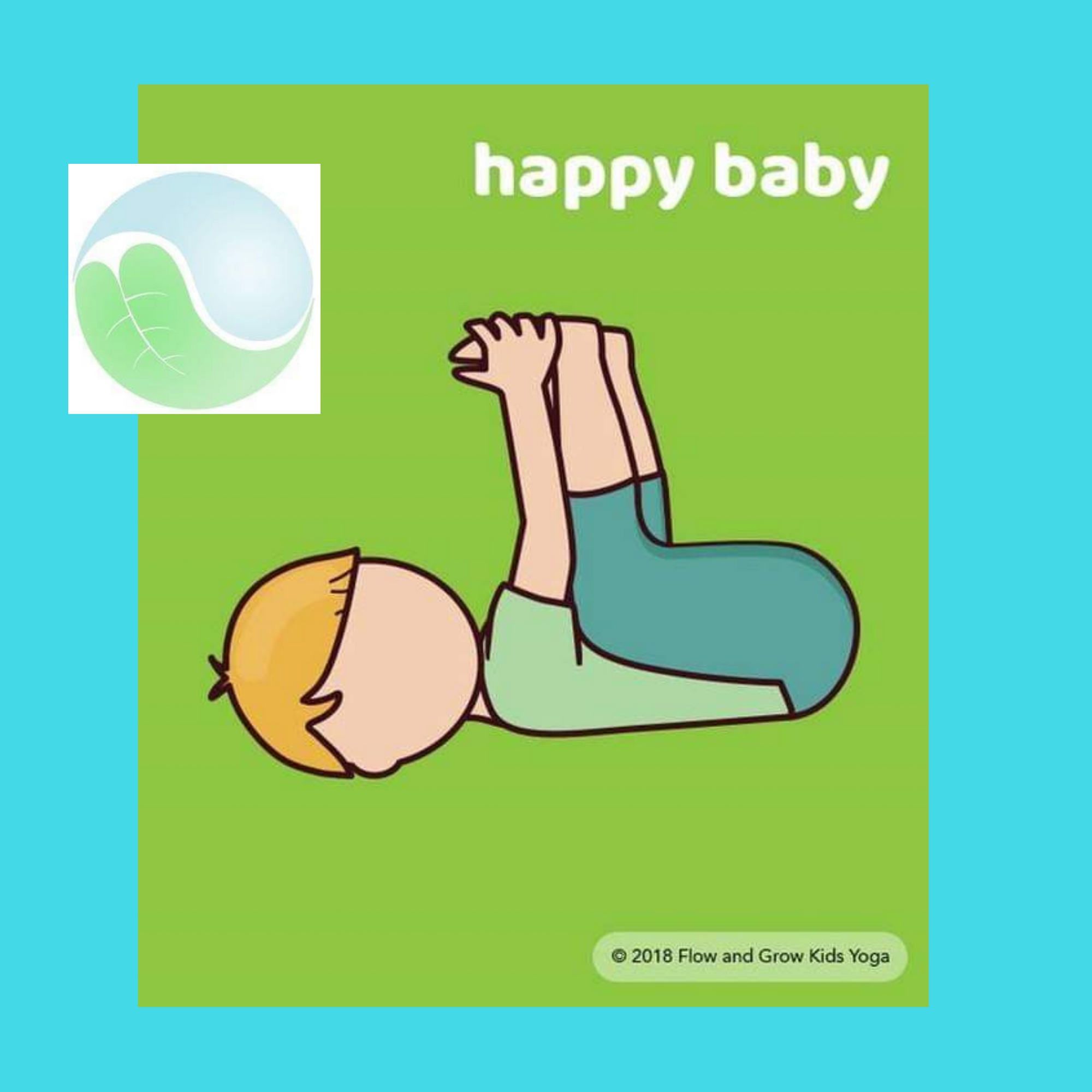 Man doing happy baby pose exercise Royalty Free Vector Image