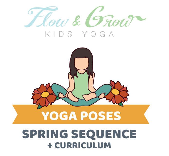 Flower pose. kids yoga. Spring Yoga Sequence + Curriculum