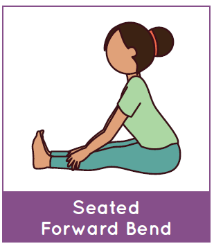 Child practicing forward bend