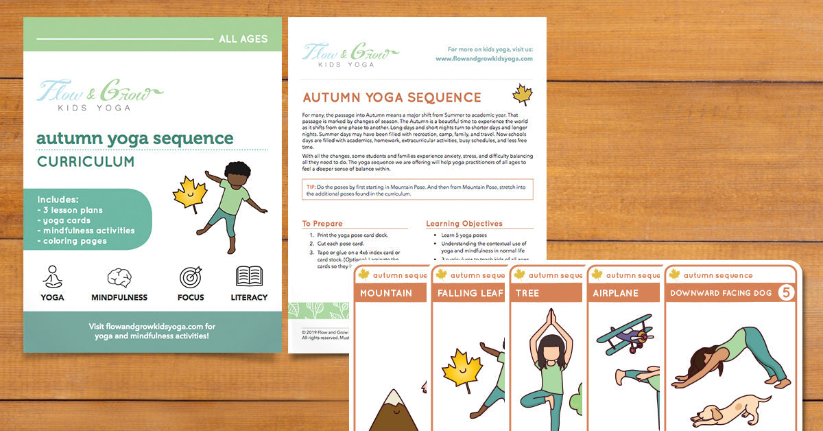 Kids fall yoga lesson plans