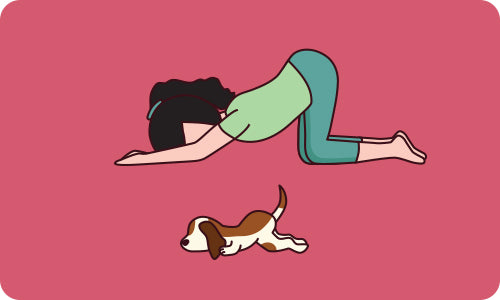Child in puppy pose