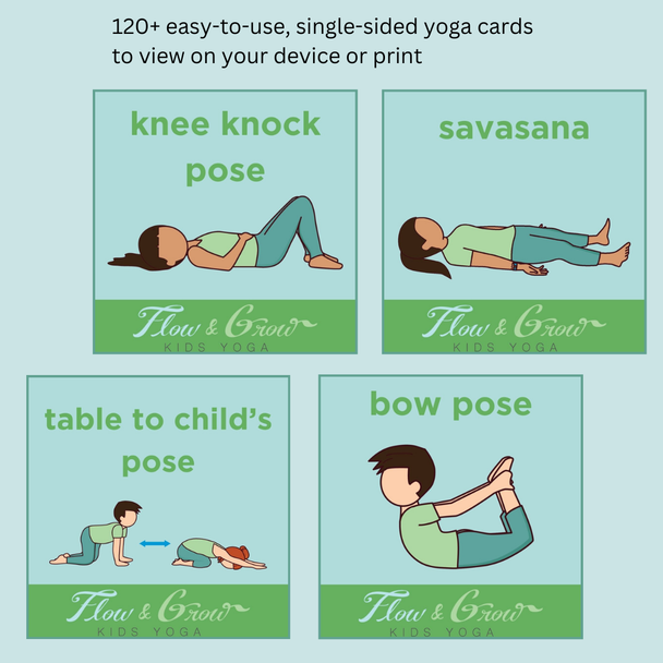 120+ Beautiful Yoga Cards for Kids for Classrooms