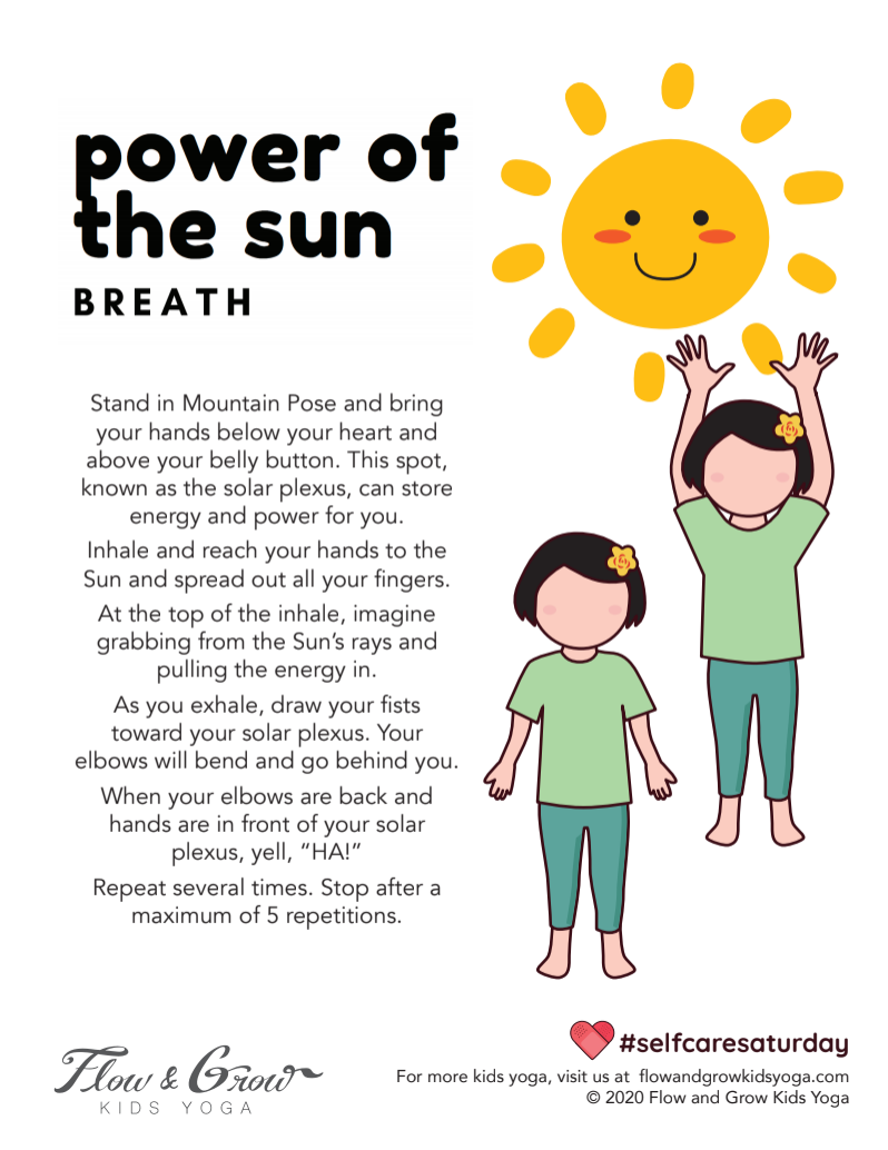 Yoga breathing activity for kids. Printable. Smartboard yoga breathing activity. 