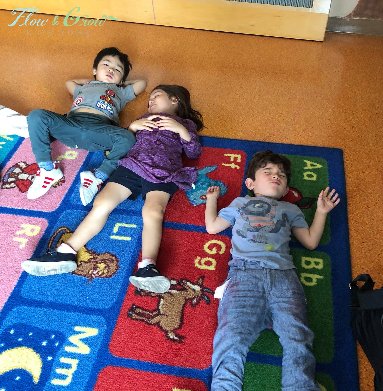 kids yoga savasana