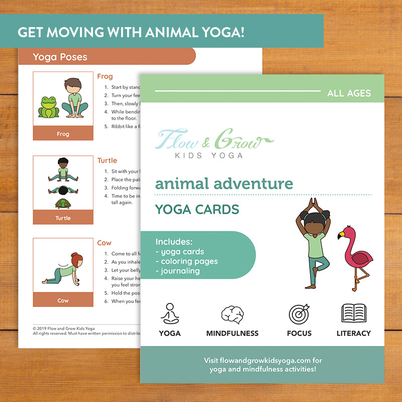 Kid's Animal Adventure Yoga Cards - Flow and Grow Kids Yoga