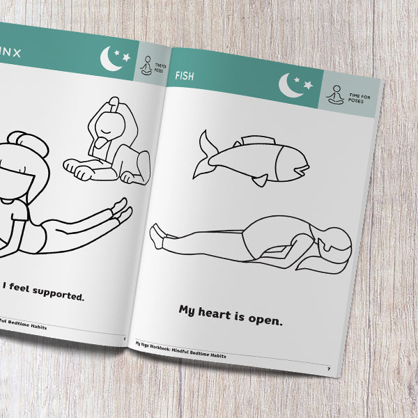 Kid Yoga Workbook with Coloring Pages