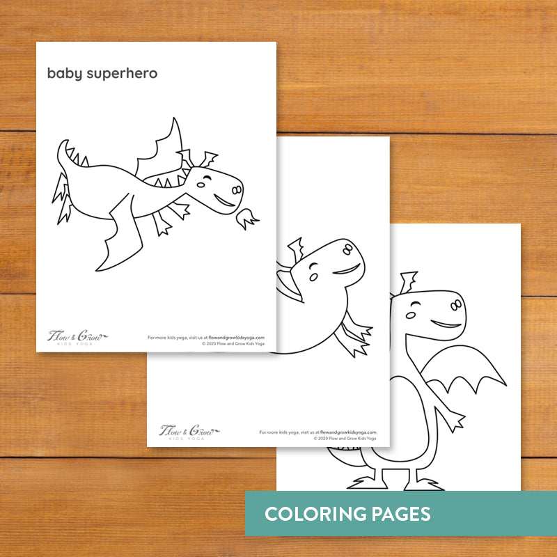 dragon yoga coloring pages