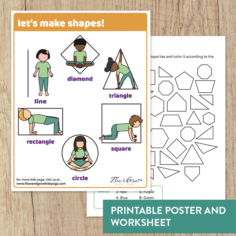 Yoga Poses Posters, Sturdy and Both Side Laminated, Yoga Educational Posters  for Parents and Kids