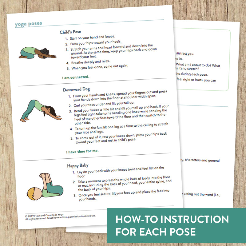 Flow Yoga Poster: Wall chart for Stretching and Exercise: Instructional  poster for yoga workout, a flow chart of yoga postures, transitions 