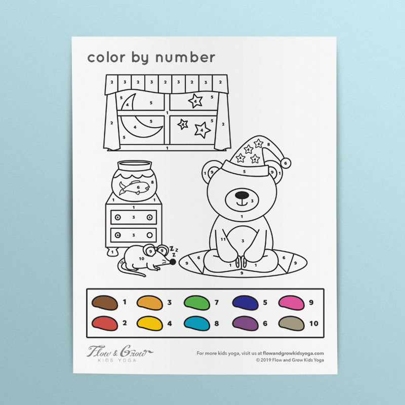 printable color by numbers coloring pages