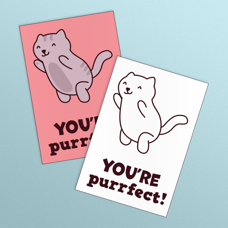 You're Purrfect Valentine's Day Card