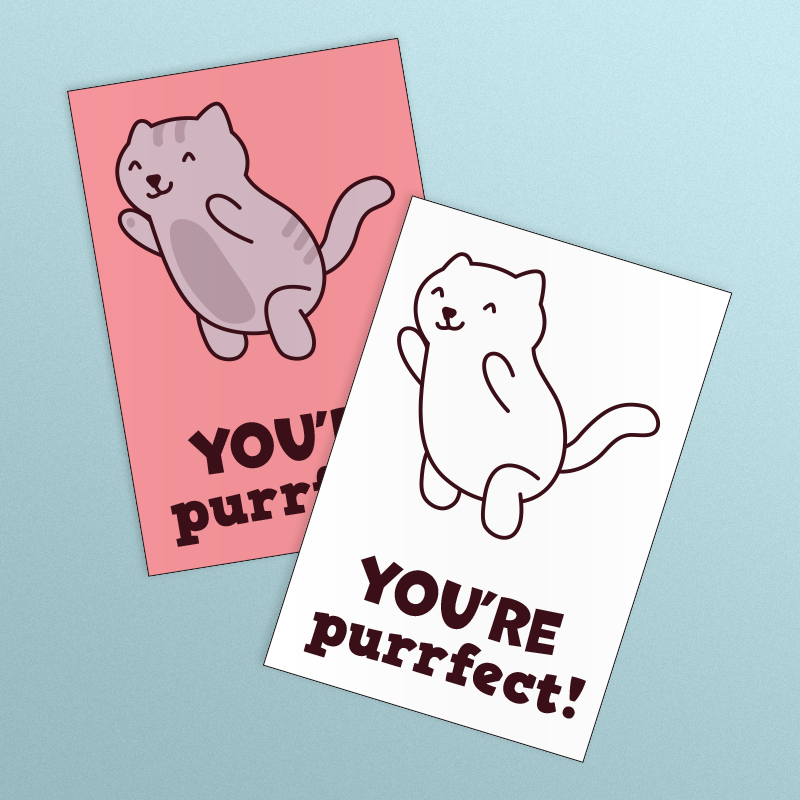 You&#39;re Purrfect Valentine&#39;s Day Card