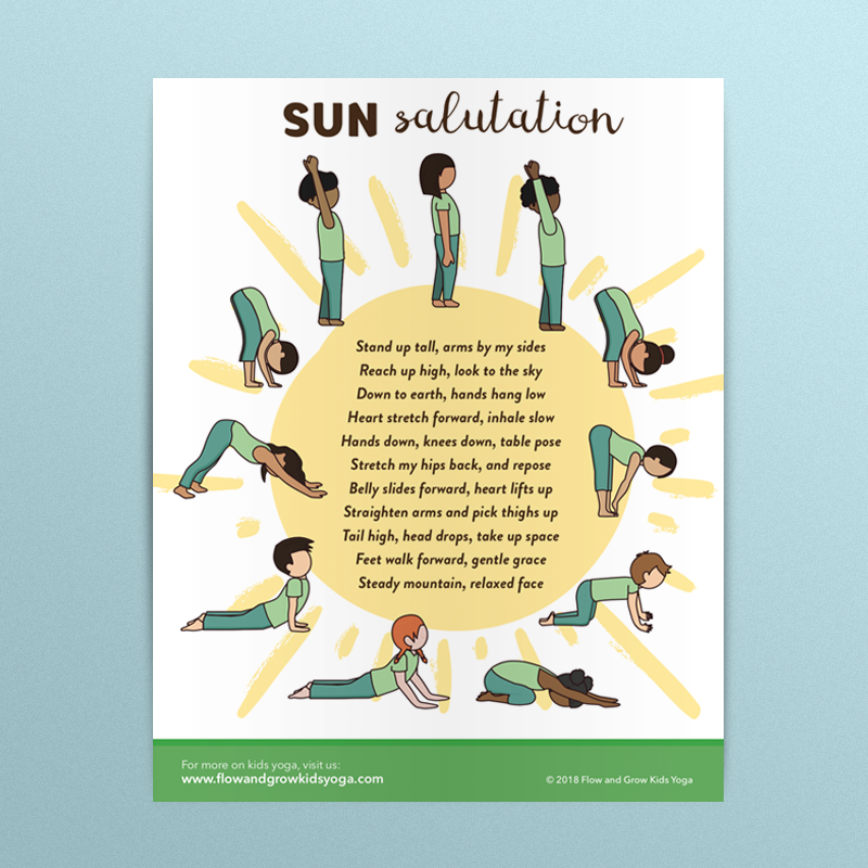 Sun Salutation Summer Day Yoga - Flow and Grow Kids Yoga