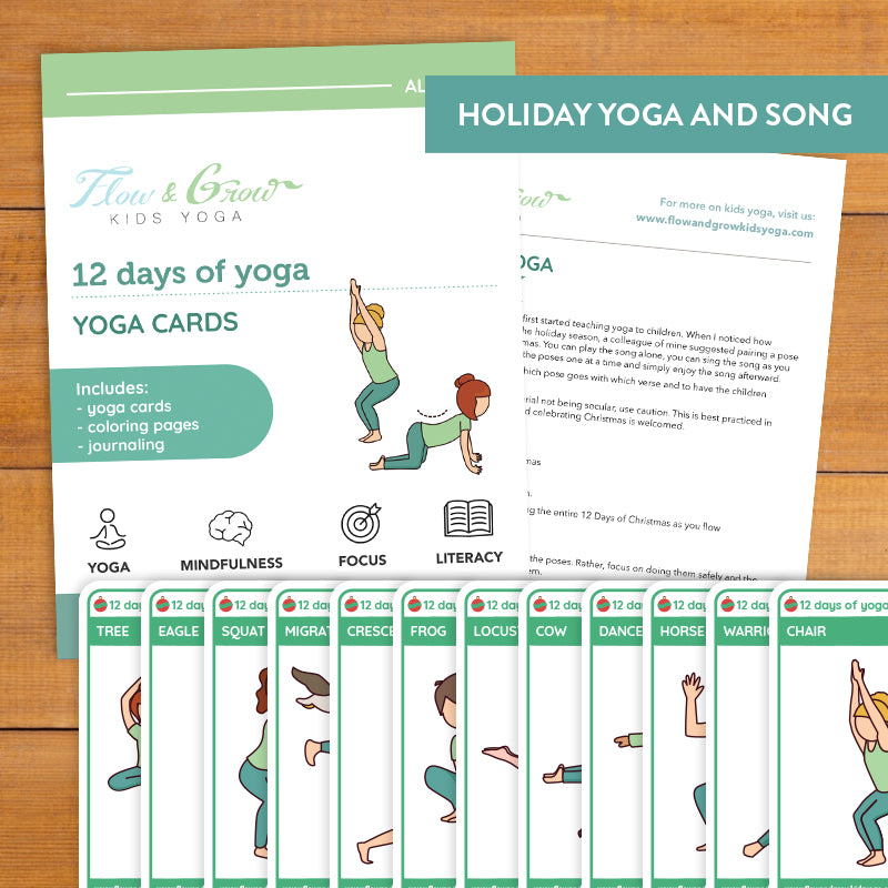 12 Days of Christmas Yoga Cards