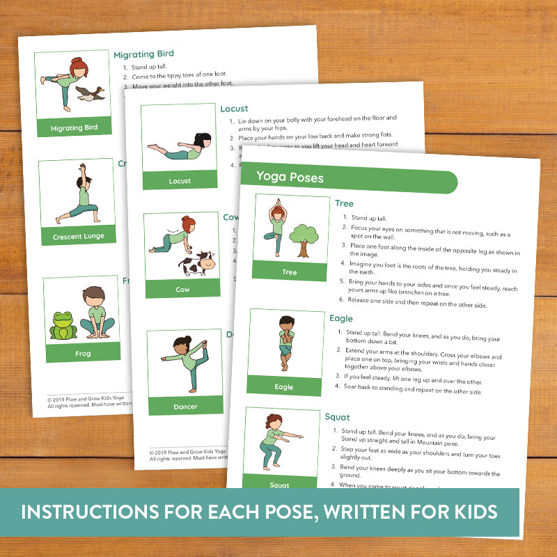 Yoga Poses for Kids - Task Cards | Teach Starter