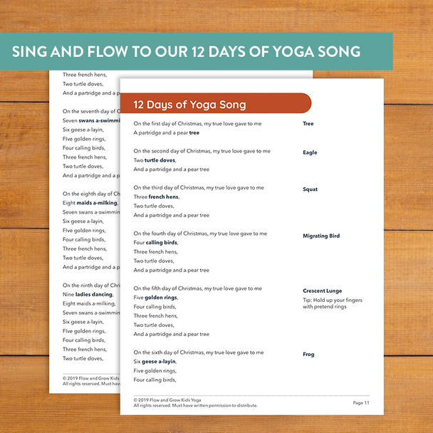 12 days of yoga song