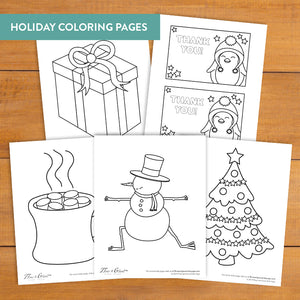 Holiday coloring pages