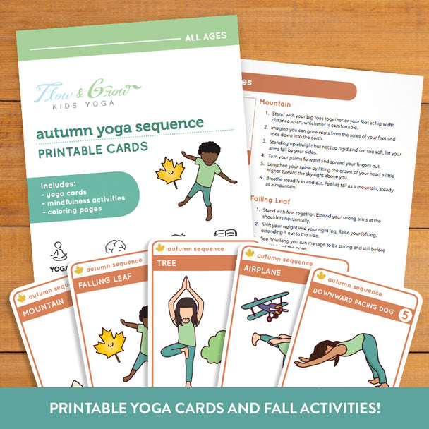 Autumn Yoga Sequence Printable card
