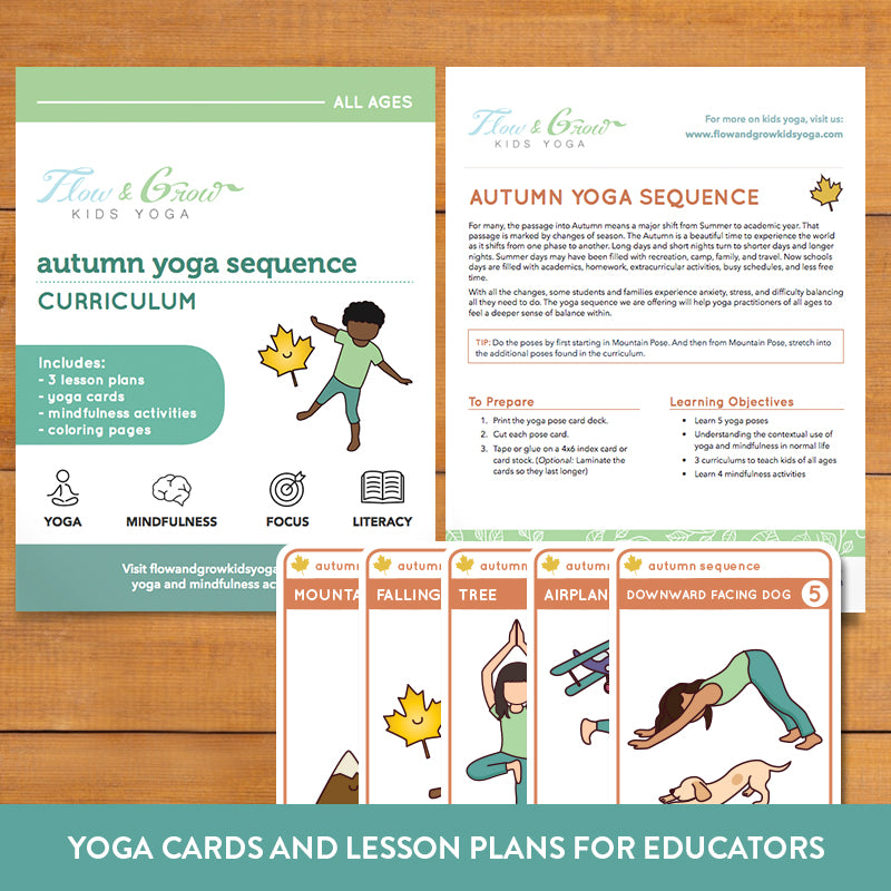 Autumn Sequence Yoga Cards and Lesson Plans