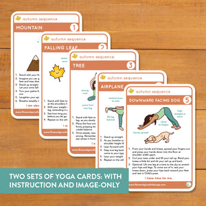 Two set of yoga cards with instruction