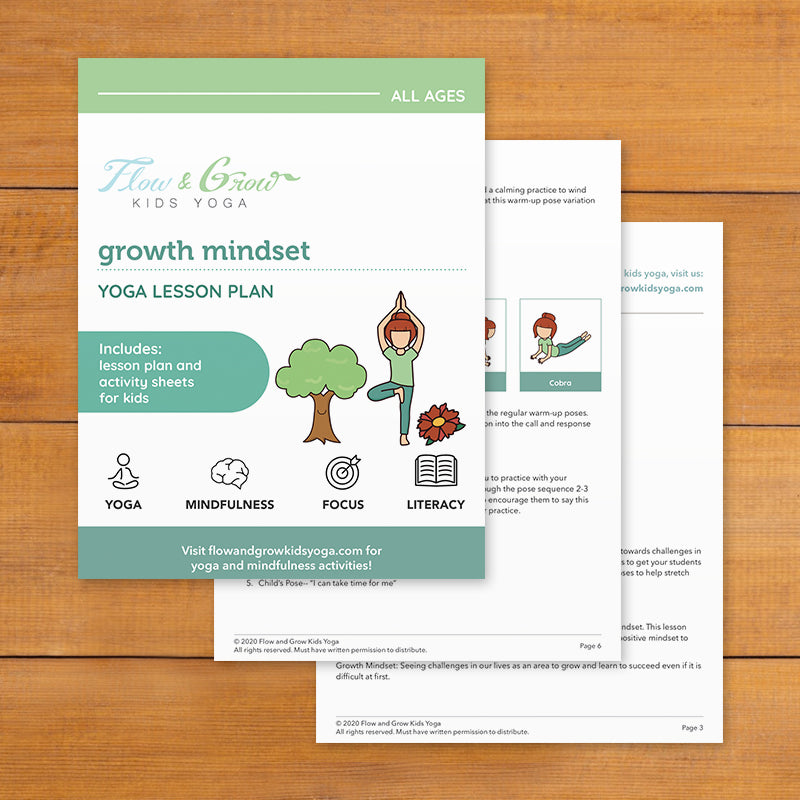 Kid’s Growth Mindset Yoga Lesson Plan