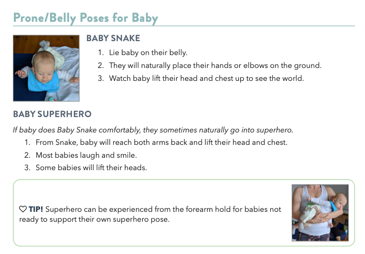 Infant yoga and caregiver self-care manual