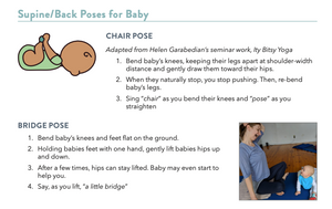 Infant yoga and caregiver self-care manual