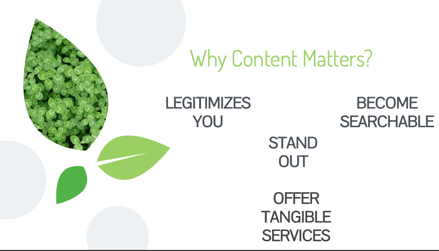 Why content matters slide