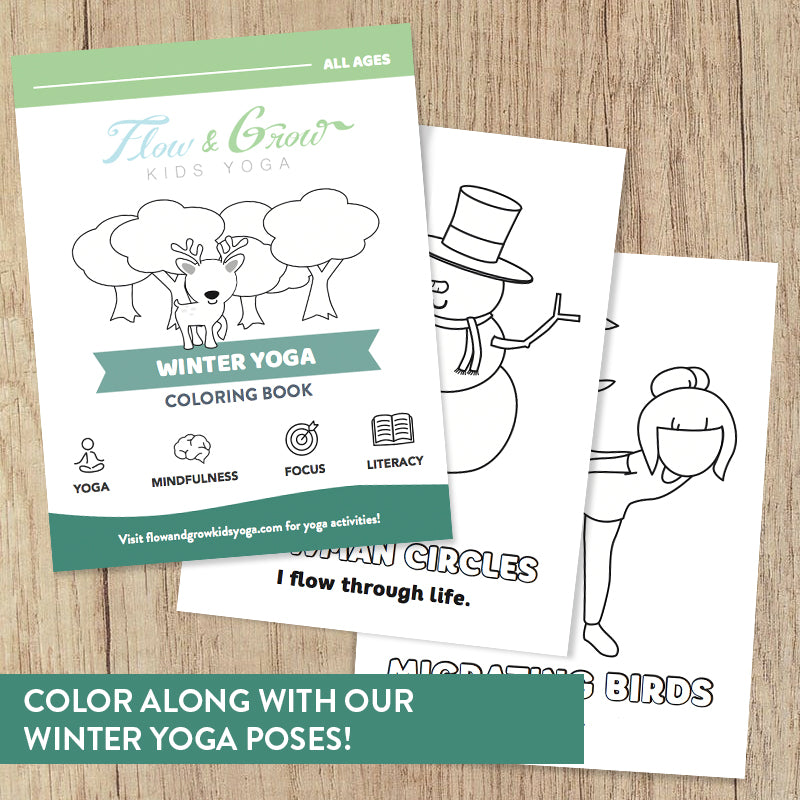Winter Yoga Coloring Book