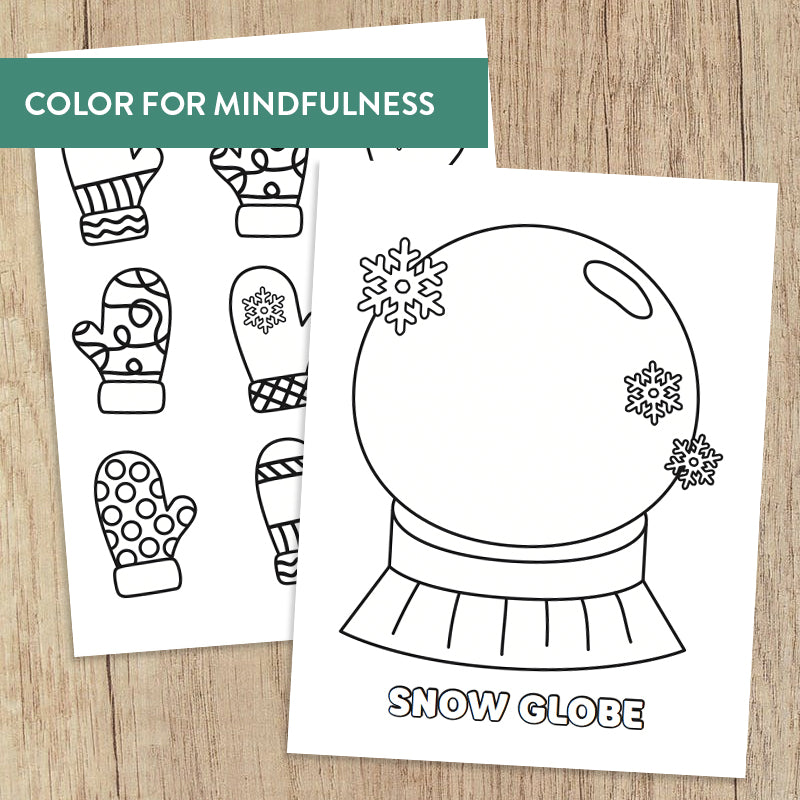 winter yoga coloring pages