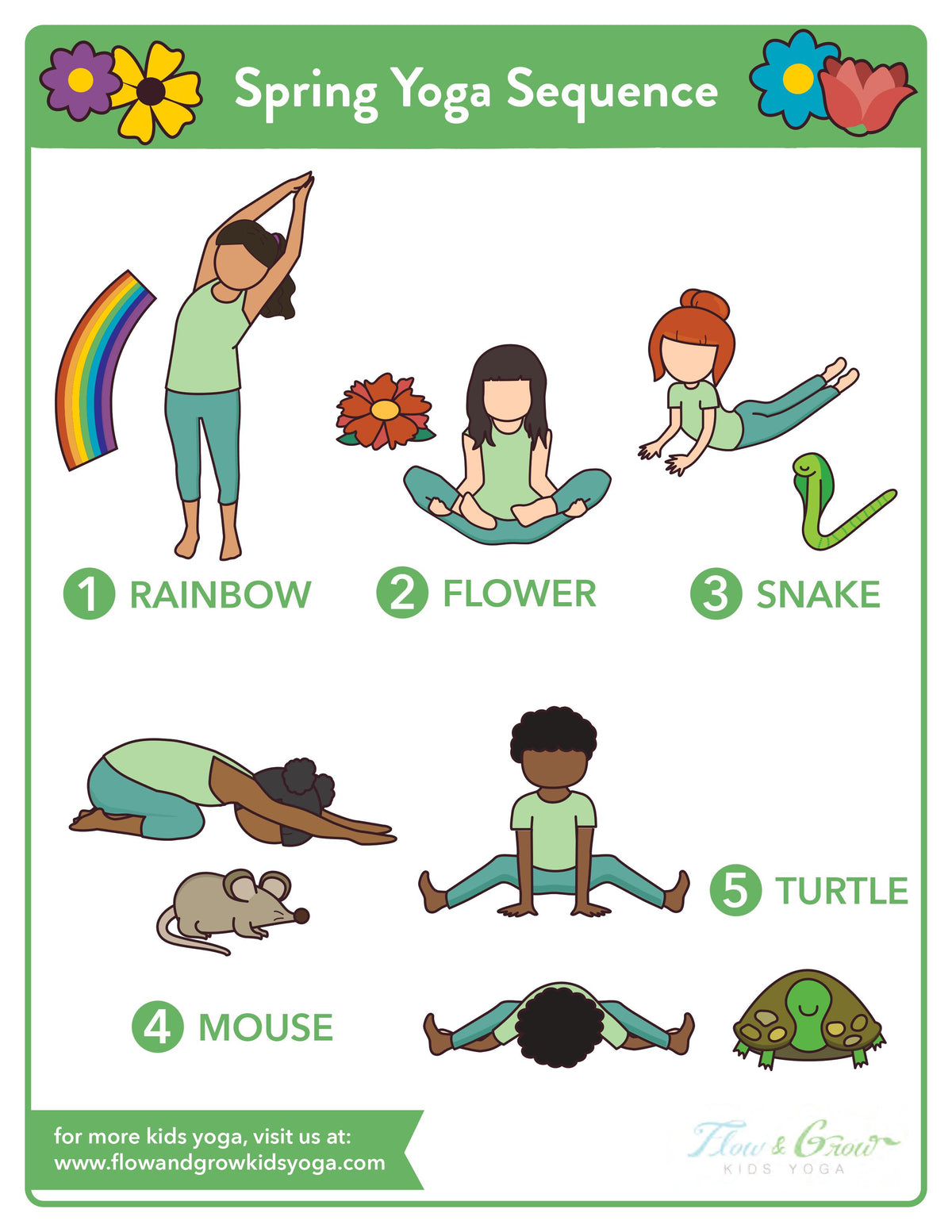 Yoga Poses - Fun Printable for Kids - 7 Days of Play
