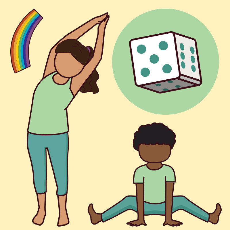 Roll the Dice Printable Yoga Game for Kids
