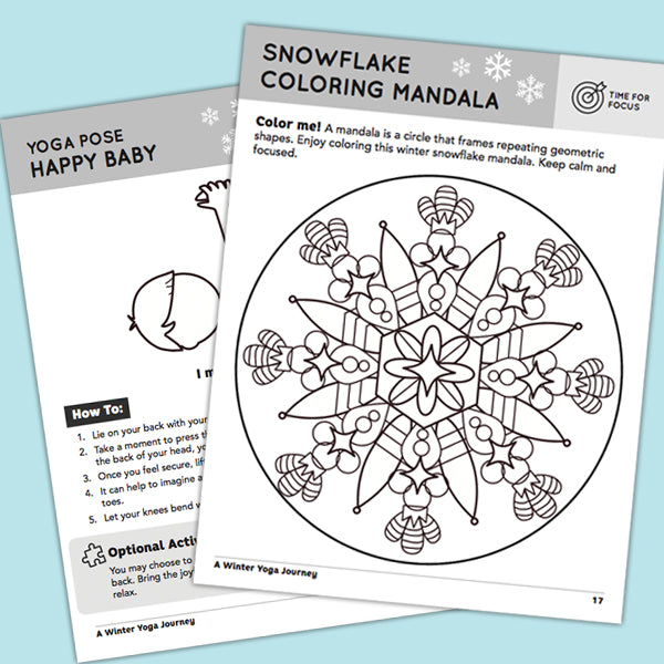 coloring mandala snow flake